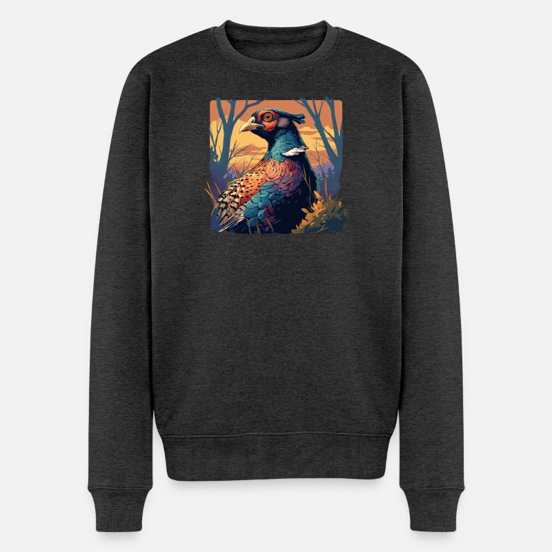 Faisans Faisan - Pull Premium bio Homme - anthracite chiné