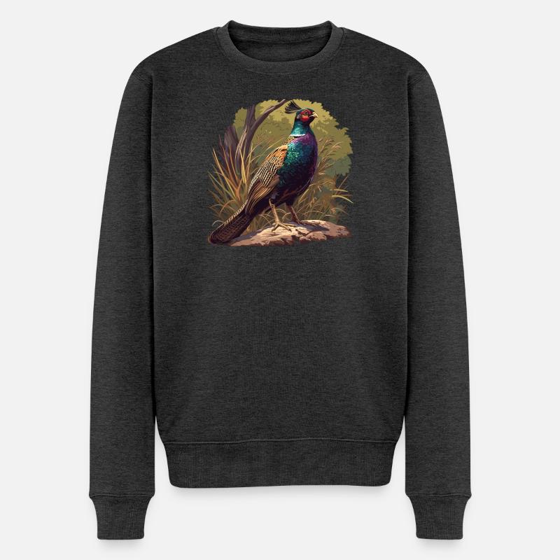 Faisans Faisan - Pull Premium bio Homme - anthracite chiné
