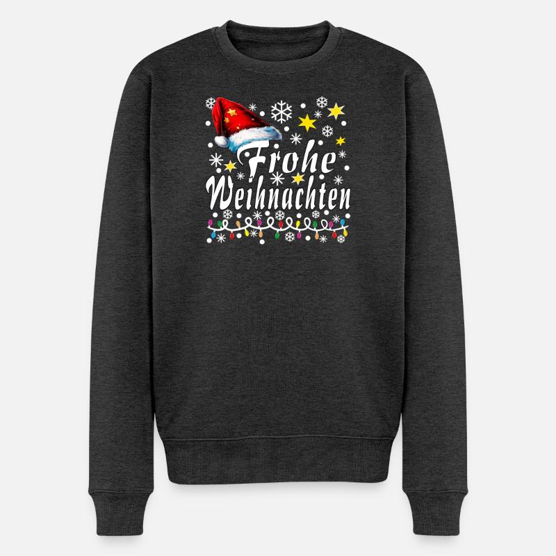 Joyeux Noël - Pull Premium bio Homme - anthracite chiné