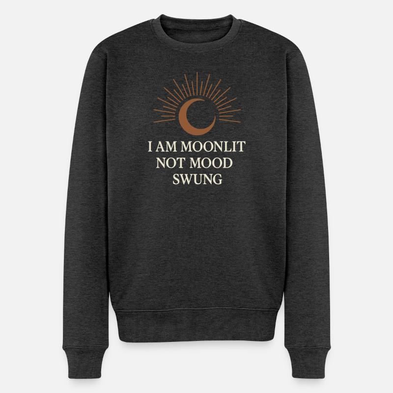 Déesse Lunaire du cycle lunaire intentionnellement - Pull Premium bio Homme - anthracite chiné