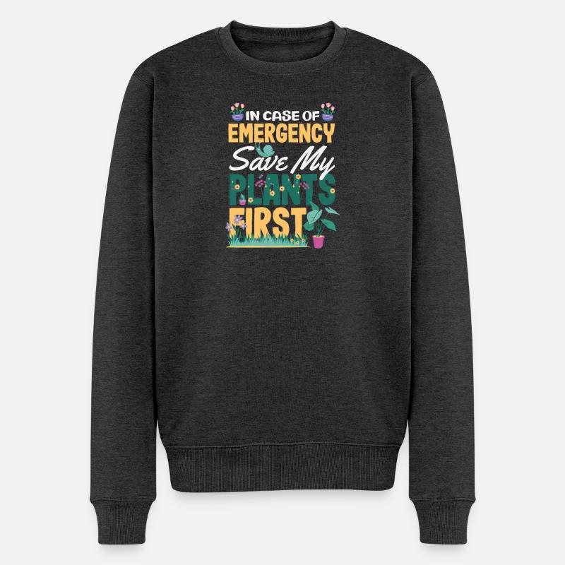 Garten- Und Pflanzenliebhaber Geschenke - Männer Premium Bio Pullover - Anthrazit meliert
