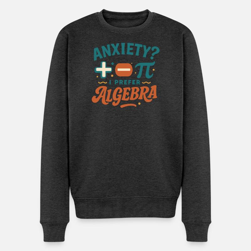 Algebra statt Angst - Männer Premium Bio Pullover - Anthrazit meliert