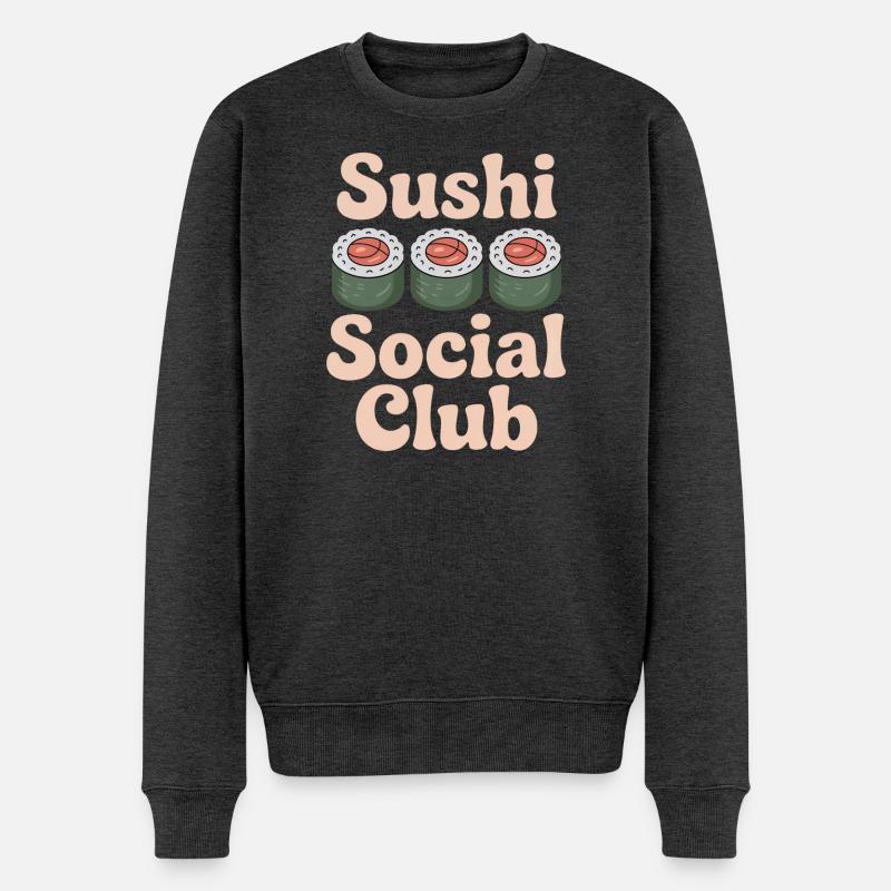 Sushi - Männer Premium Bio Pullover - Anthrazit meliert