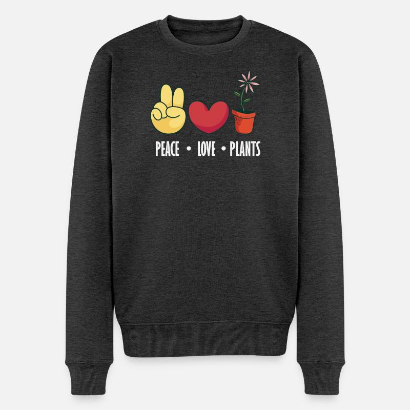 Garten- Und Pflanzenliebhaber Geschenke - Männer Premium Bio Pullover - Anthrazit meliert