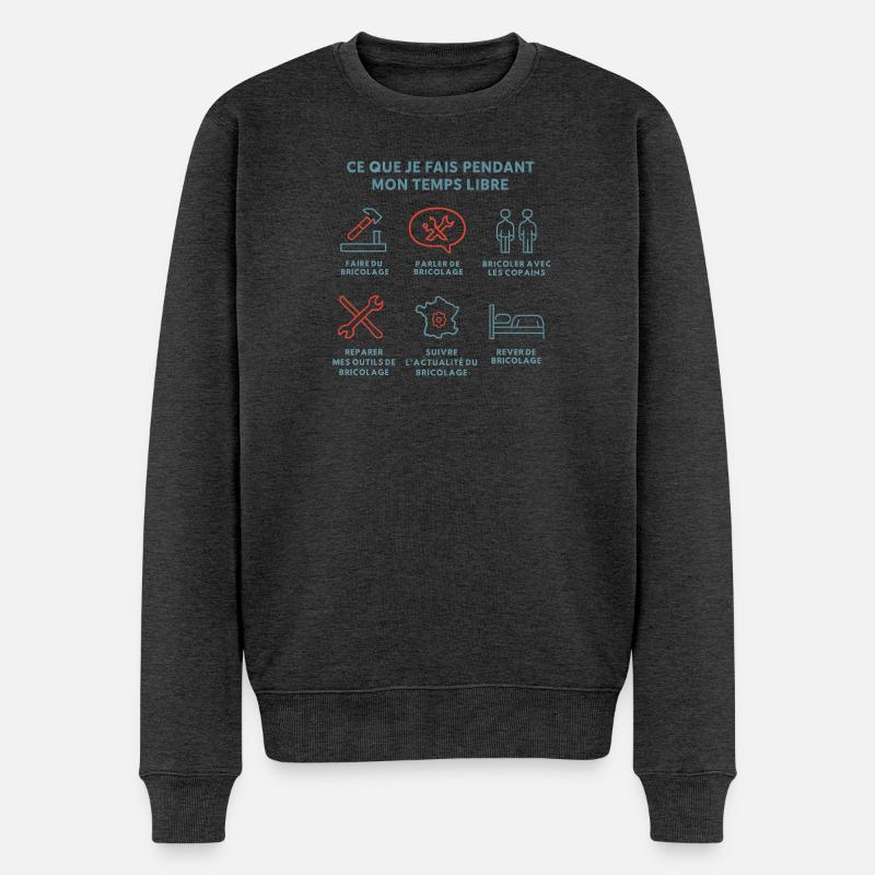 Bricolage et Temps Libre - Pull Premium bio Homme - anthracite chiné