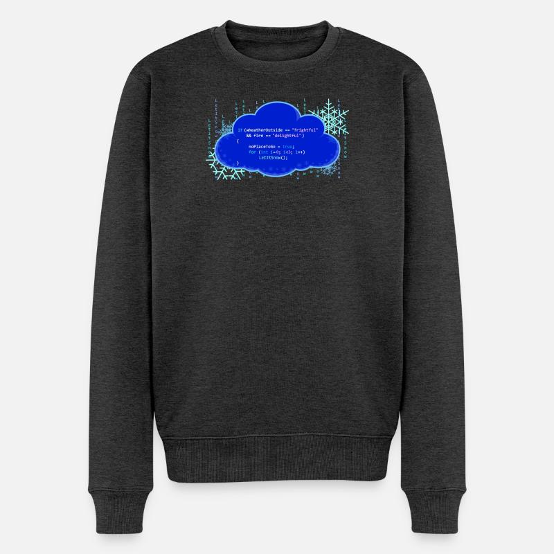 LetItSnow(); - Männer Premium Bio Pullover - Anthrazit meliert