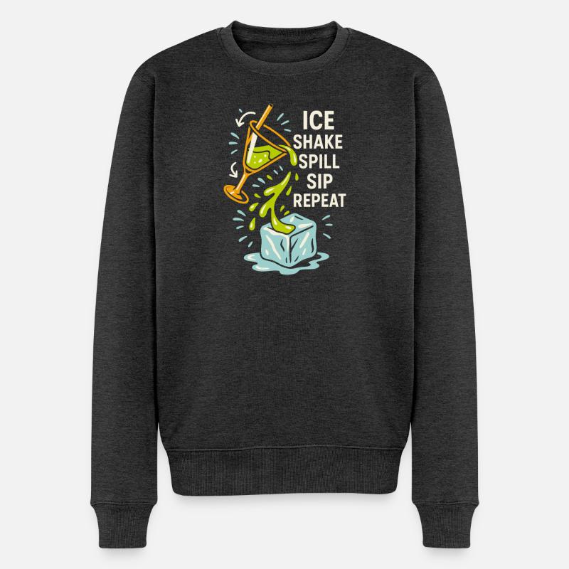 Shaker Steckt Fest Anfänger-mixologe - Männer Premium Bio Pullover - Anthrazit meliert