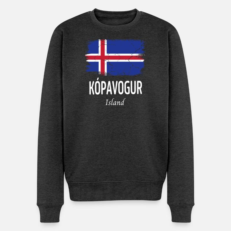 Kopavogur - Pull Premium bio Homme - anthracite chiné