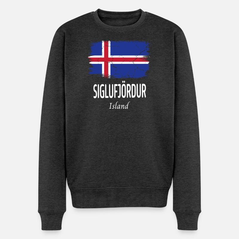 Siglufjördur - Pull Premium bio Homme - anthracite chiné
