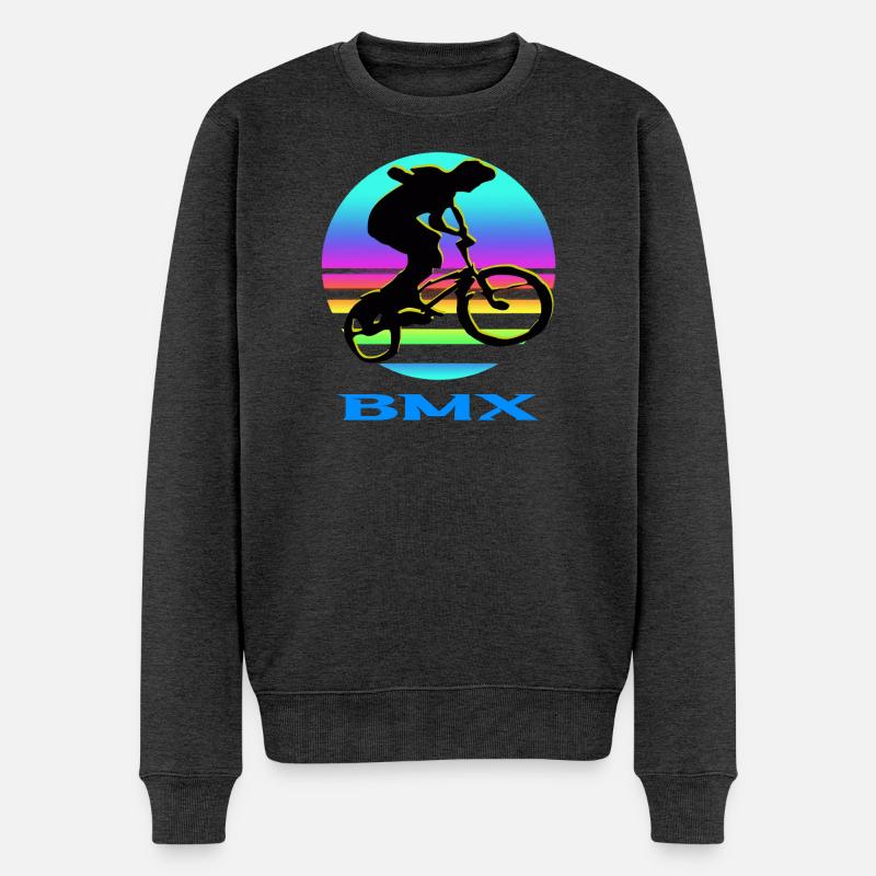 BMX Bike - Männer Premium Bio Pullover - Anthrazit meliert
