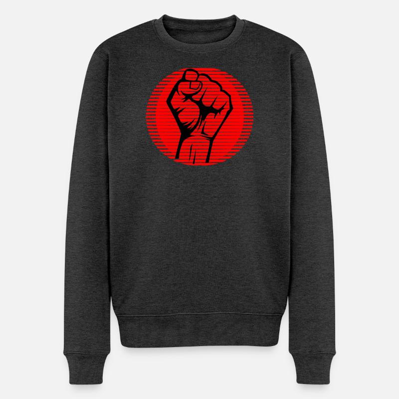 Fight! - Männer Premium Bio Pullover - Anthrazit meliert