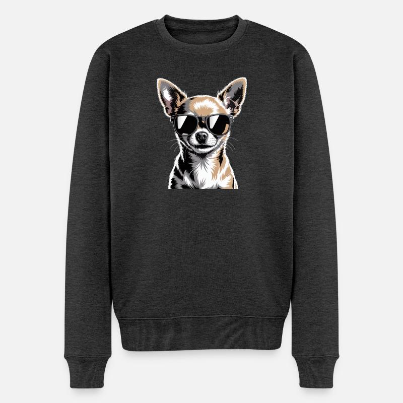 Chihuahua - Pull Premium bio Homme - anthracite chiné