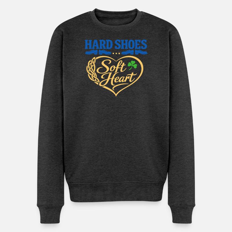Irischer Tanz Step-dancing Celtic Fan - Männer Premium Bio Pullover - Anthrazit meliert