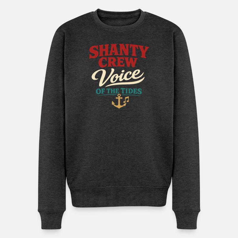 Shanty Crew Volksmusik-community - Männer Premium Bio Pullover - Anthrazit meliert