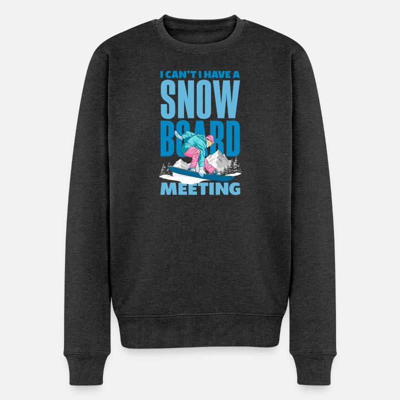 Télésiège de réunion de snowboard snowboard - Pull Premium bio Homme - anthracite chiné