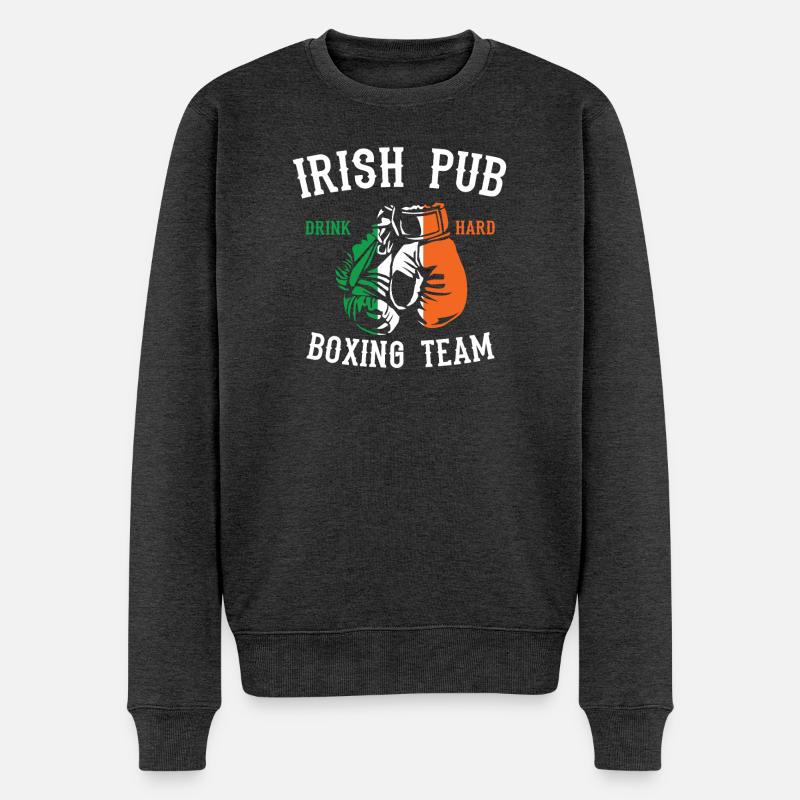 Irisches Pub-Boxteam - Männer Premium Bio Pullover - Anthrazit meliert