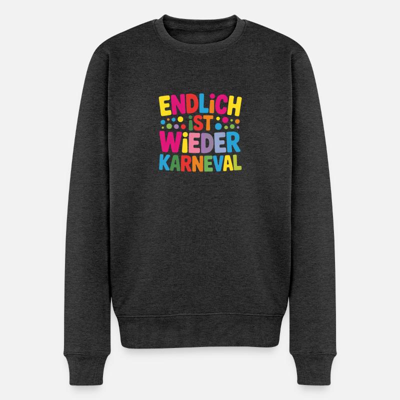 Karneval Kostüm  - Männer Premium Bio Pullover - Anthrazit meliert