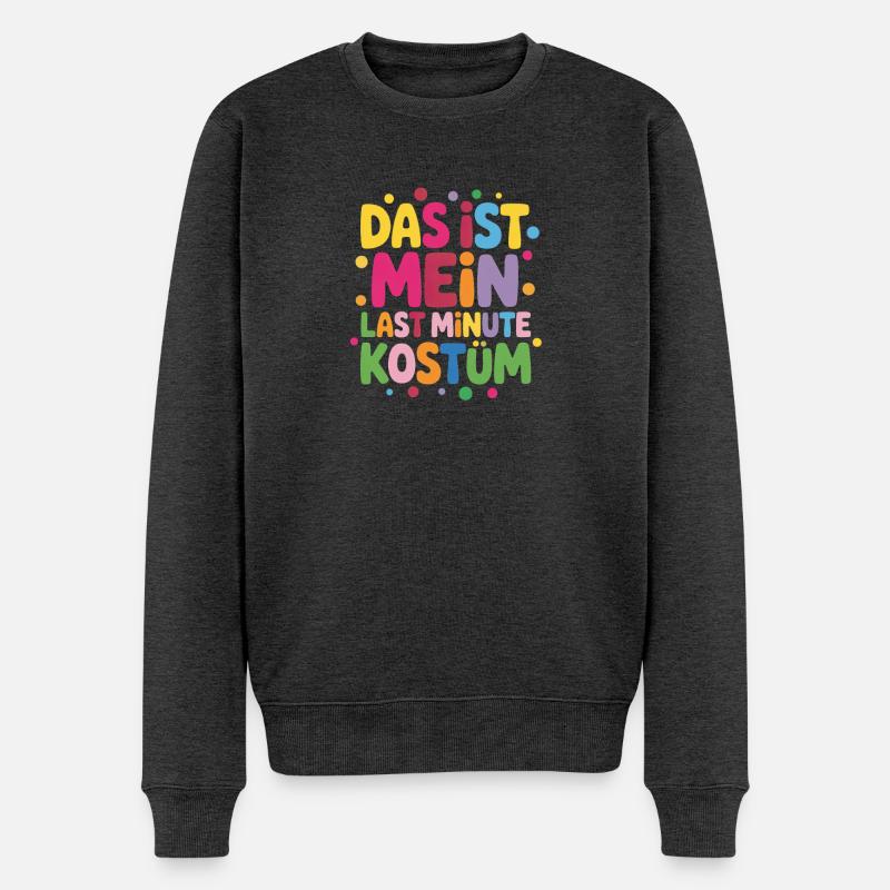 Karneval Kostüm  - Männer Premium Bio Pullover - Anthrazit meliert