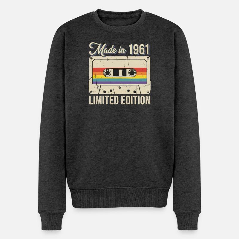 Made in 1961 - Limited Edition - Männer Premium Bio Pullover - Anthrazit meliert