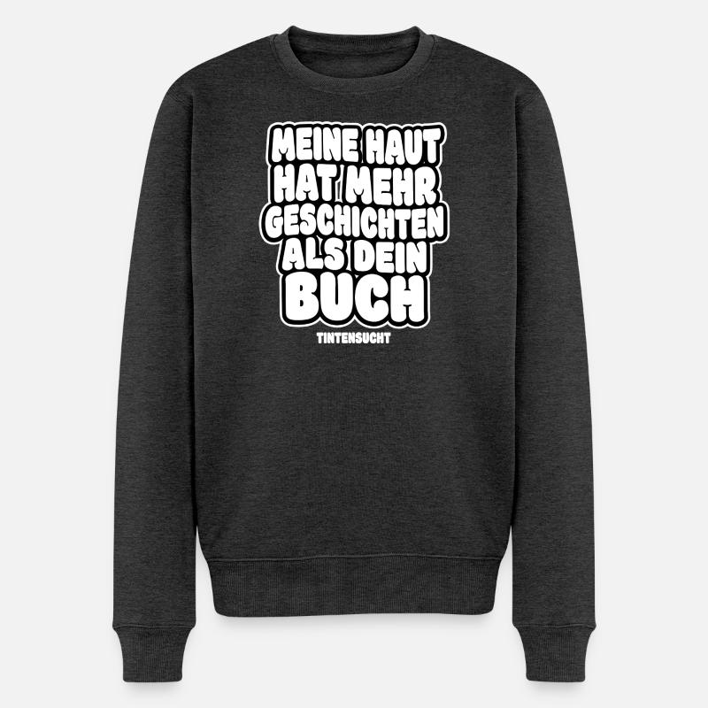 Ma peau a plus d’histoires - Pull Premium bio Homme - anthracite chiné