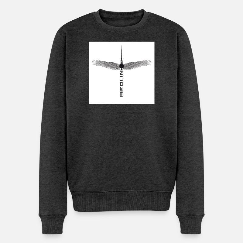 Ailes de Berlin - Pull Premium bio Homme - anthracite chiné