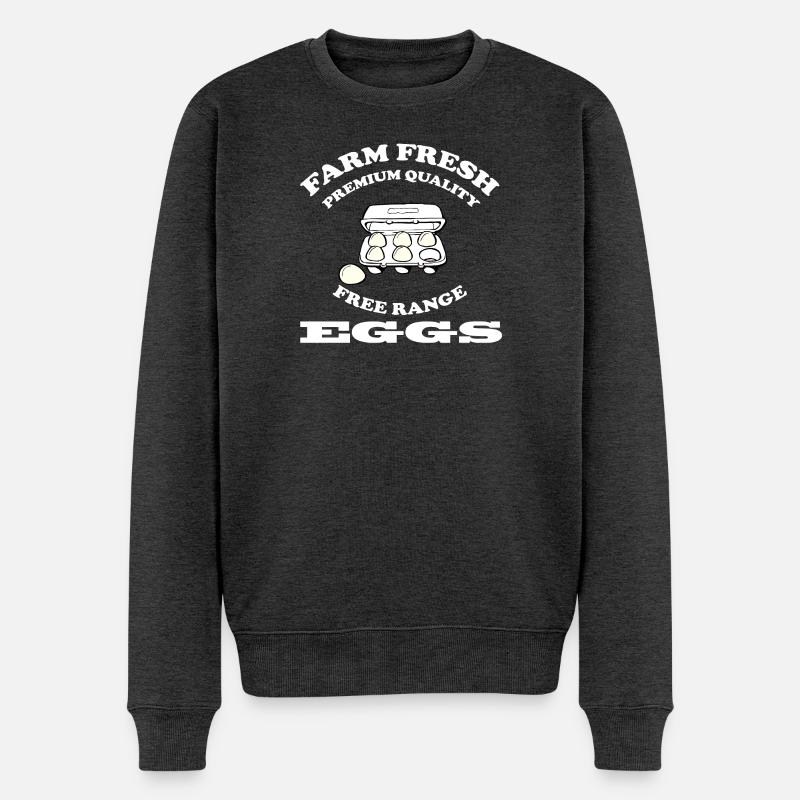 EGGS - Männer Premium Bio Pullover - Anthrazit meliert