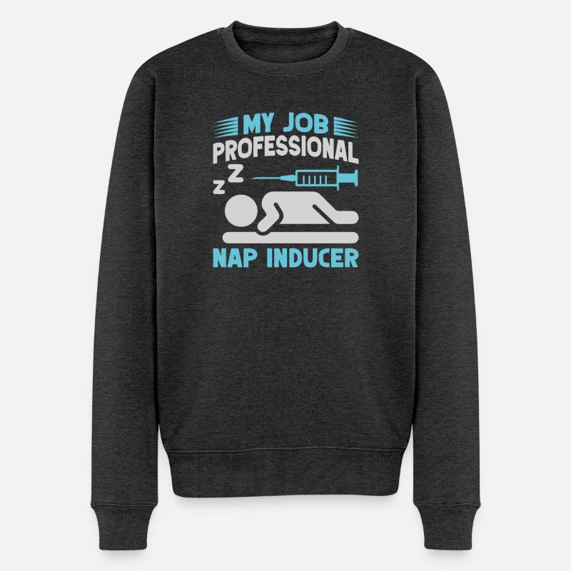 Anesthesiologist Professional Nap Anesthesia - Männer Premium Bio Pullover - Anthrazit meliert