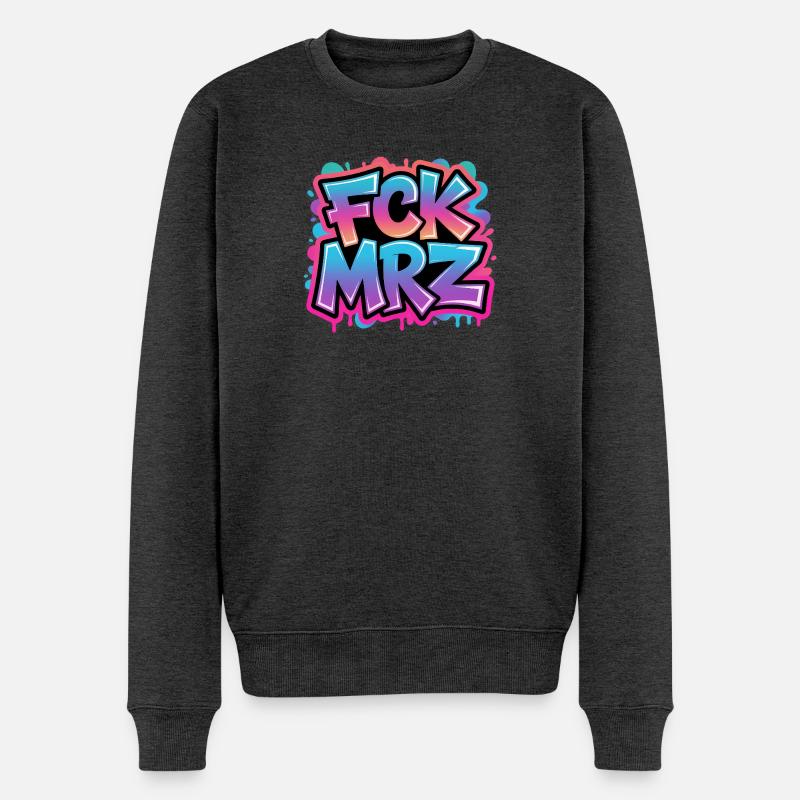 FCK MAR - Anti CDU Meme - Pull Premium bio Homme - anthracite chiné