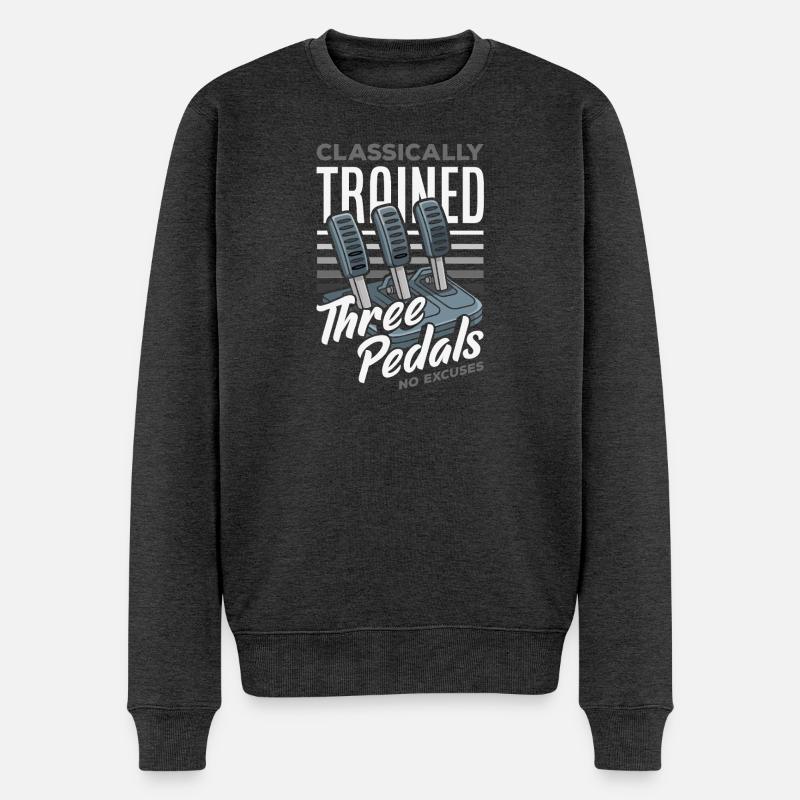 Manuelles Auto, Klassisch Ausgebildeter - Männer Premium Bio Pullover - Anthrazit meliert