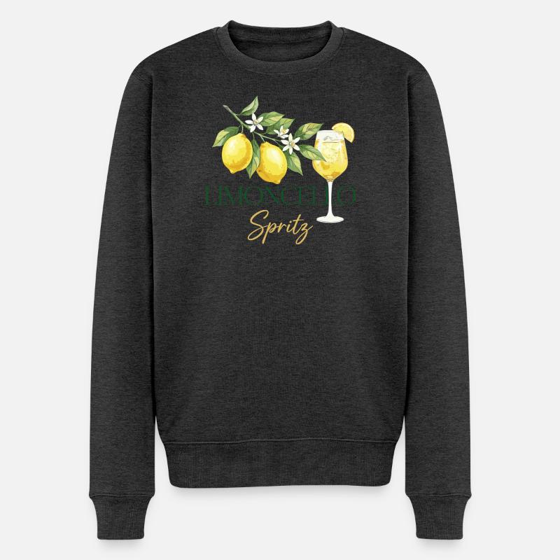 Limoncello Spritz – Boisson d’été au citron - Pull Premium bio Homme - anthracite chiné