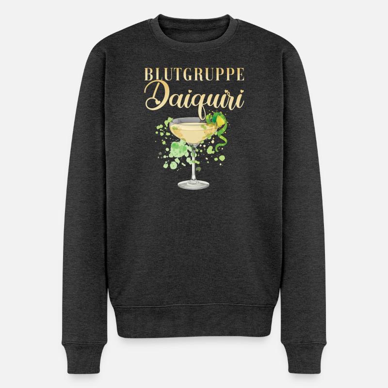 Junggesellinnenabschied Blutgruppe Daiquiri - Männer Premium Bio Pullover - Anthrazit meliert
