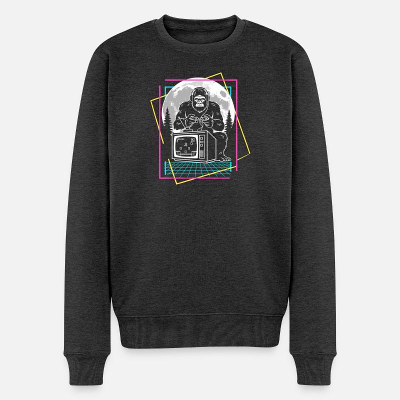 Bigfoot Gaming - Männer Premium Bio Pullover - Anthrazit meliert