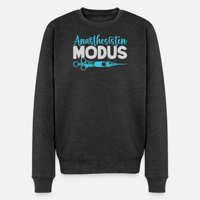 Anästhesist Modus On Anästhesie - Männer Premium Bio Pullover - Anthrazit meliert