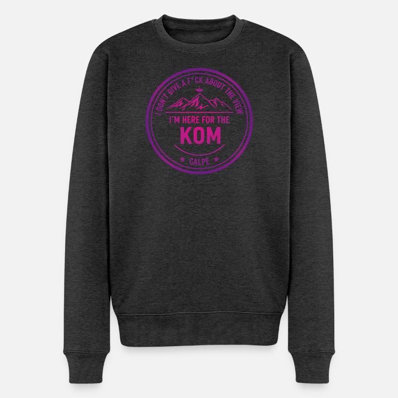 KOM Bergstempel-Calpe - Männer Premium Bio Pullover - Anthrazit meliert