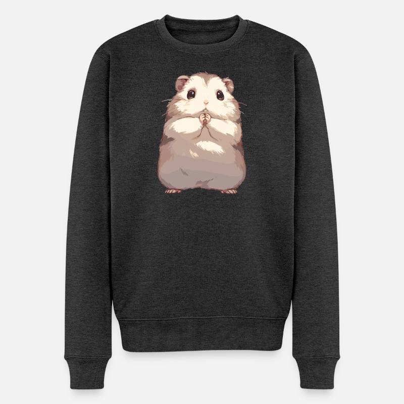 Lemminge Lemming - Männer Premium Bio Pullover - Anthrazit meliert