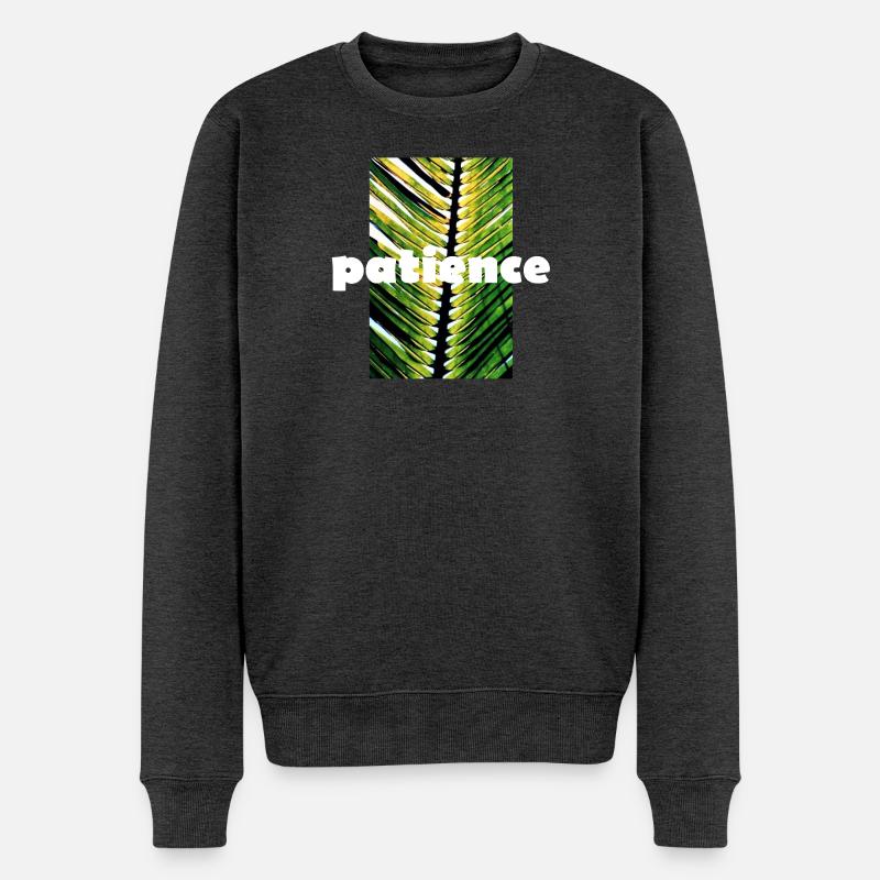 PATIENCE - Männer Premium Bio Pullover - Anthrazit meliert