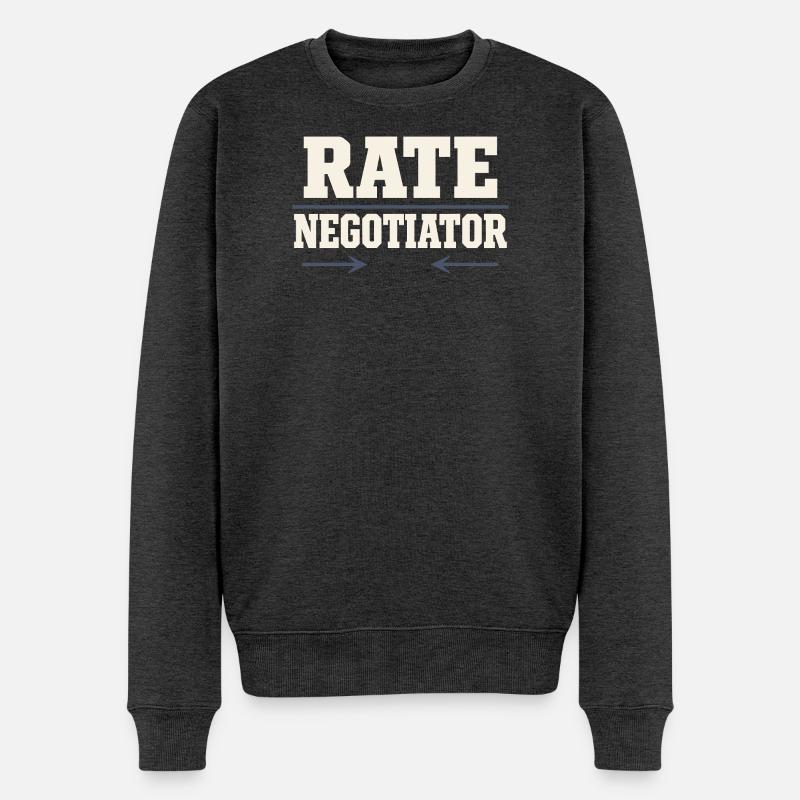 Hypothekenmakler, Kreditsachbearbeiter, - Männer Premium Bio Pullover - Anthrazit meliert