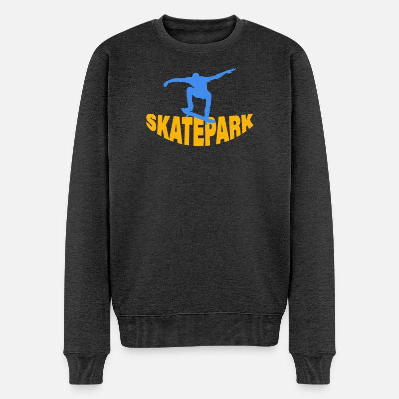 SKATEPARK - Männer Premium Bio Pullover - Anthrazit meliert