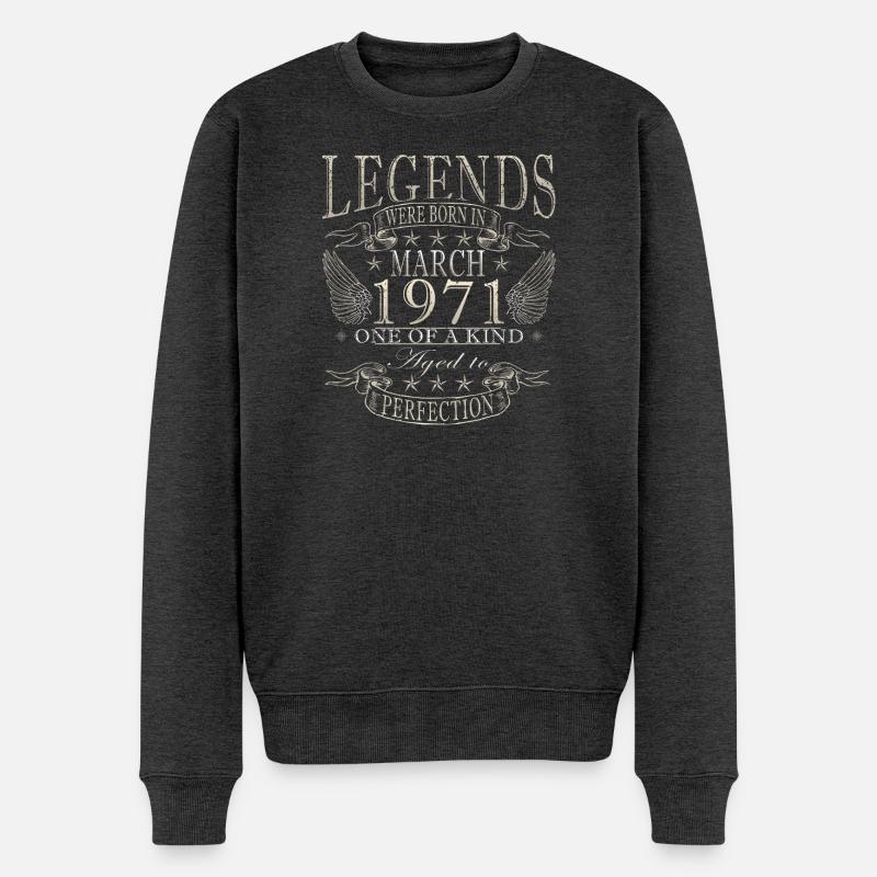 Mars 1971 - Pull Premium bio Homme - anthracite chiné