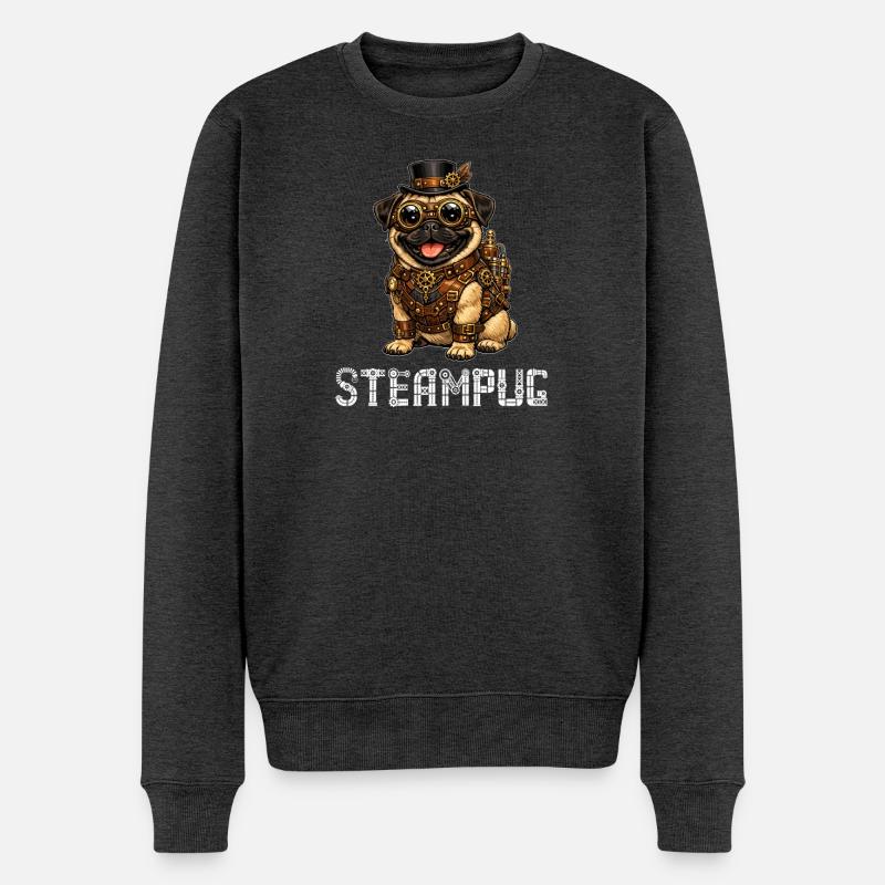 Vadrouilles Steampug Steampunk - Pull Premium bio Homme - anthracite chiné