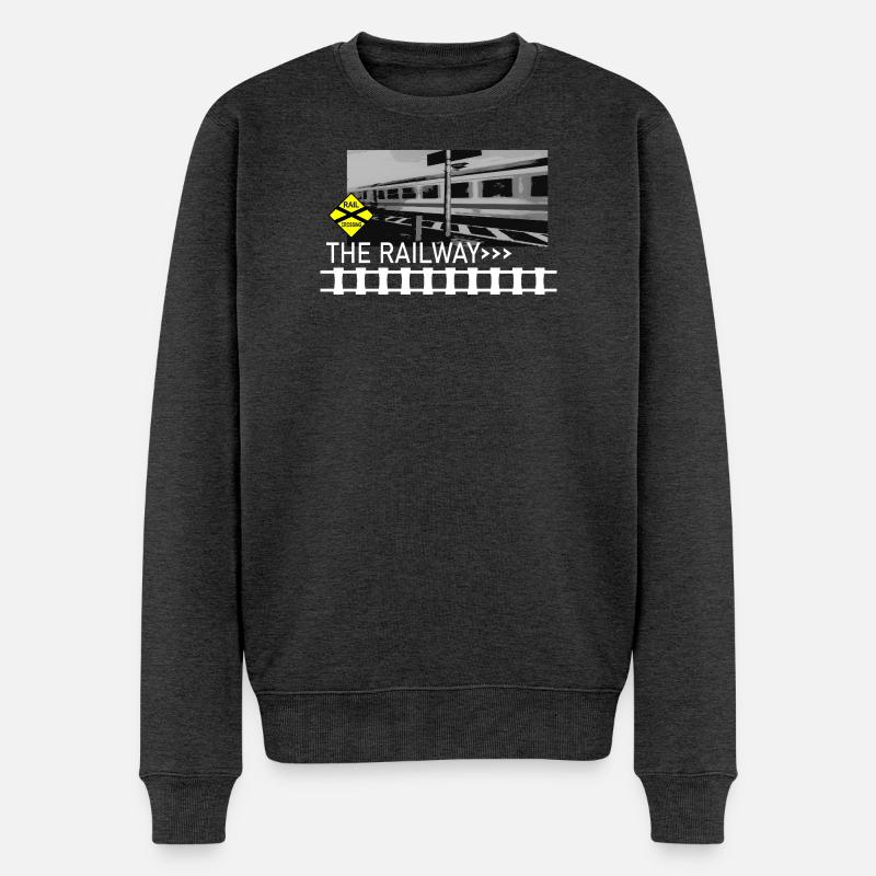 LE CHEMIN DE FER - Pull Premium bio Homme - anthracite chiné