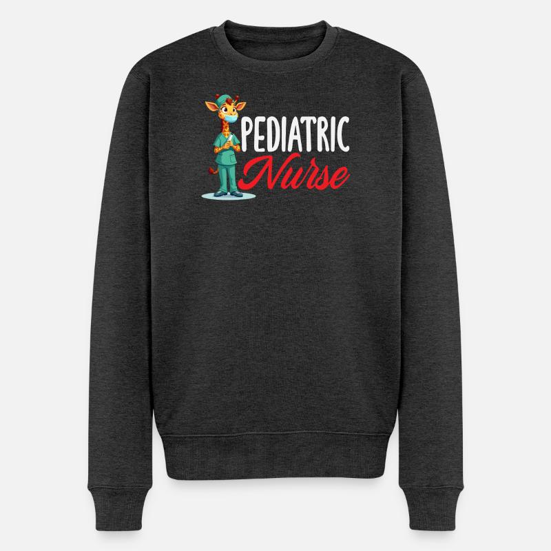 Kinderkrankenschwester Giraffe Medizin - Männer Premium Bio Pullover - Anthrazit meliert