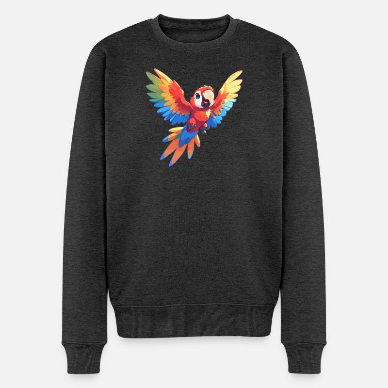 Aras Ara - Männer Premium Bio Pullover - Anthrazit meliert