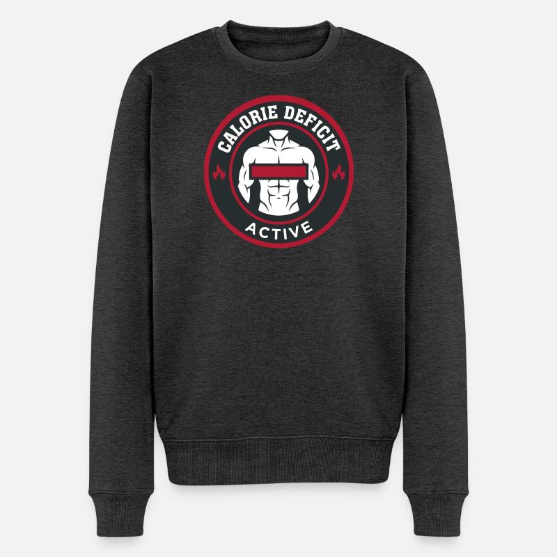 Schnittsaison Bei Reduziertem Kaloriendefizit - Männer Premium Bio Pullover - Anthrazit meliert