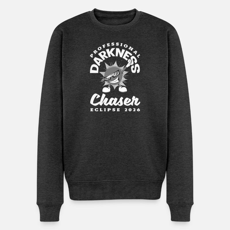 Solar eclipse 2026, August 12 - Men's Premium Organic Jumper - heather anthracite