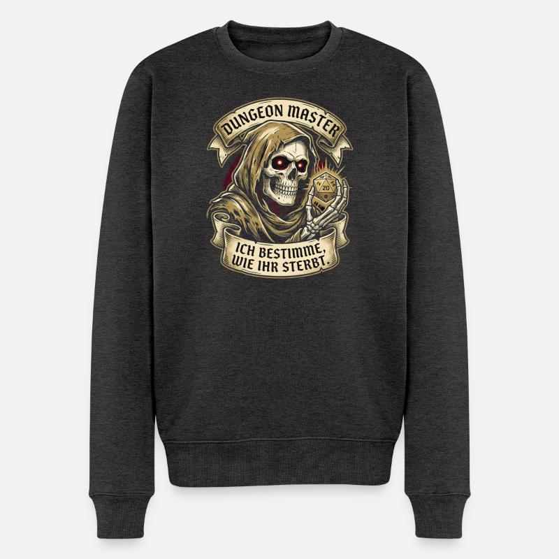 RPG Pen and Paper - Lustiger Spruch - Männer Premium Bio Pullover - Anthrazit meliert