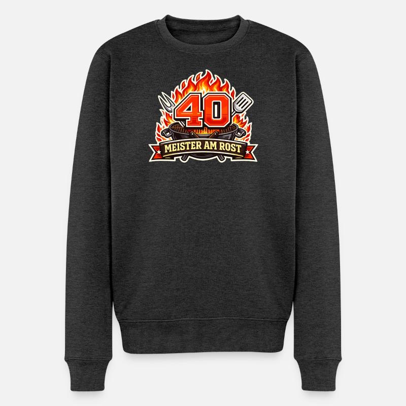 40 Meister am Rost - Männer Premium Bio Pullover - Anthrazit meliert
