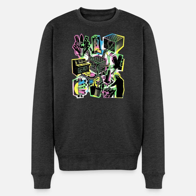 Pyrotechniker Pyro - Männer Premium Bio Pullover - Anthrazit meliert