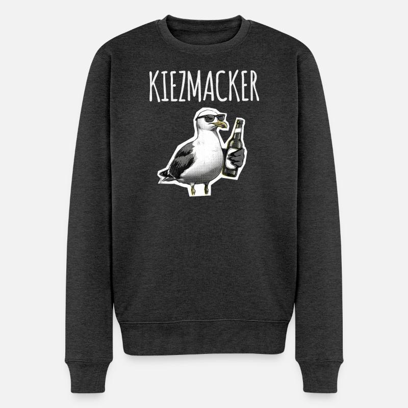 Kiez Möwe Macker - Männer Premium Bio Pullover - Anthrazit meliert