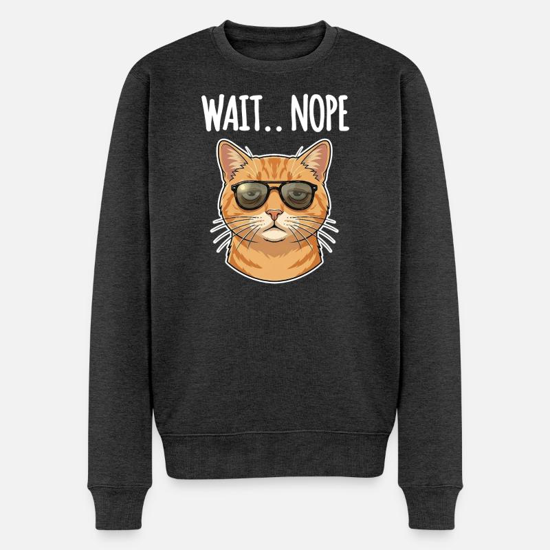 N° de chat - Pull Premium bio Homme - anthracite chiné